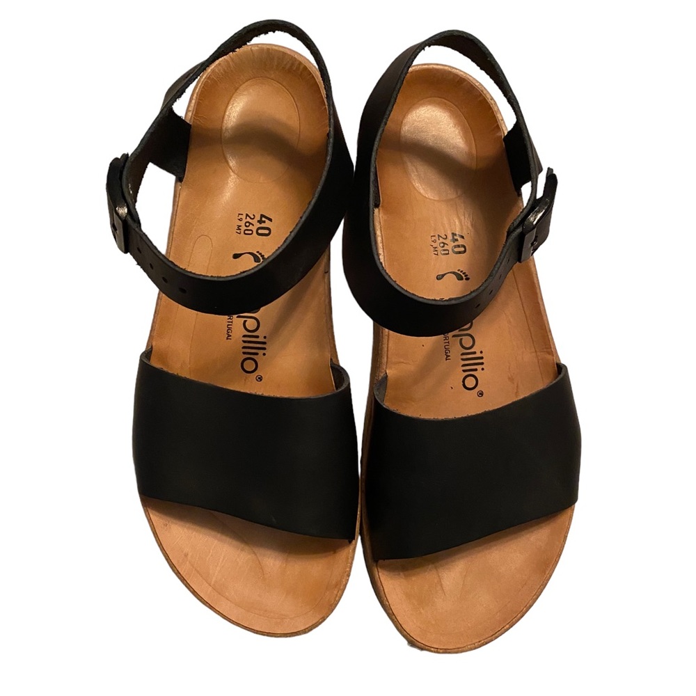 Papillio by Birkenstock Glenda Leather Platform Sandal  Size 9